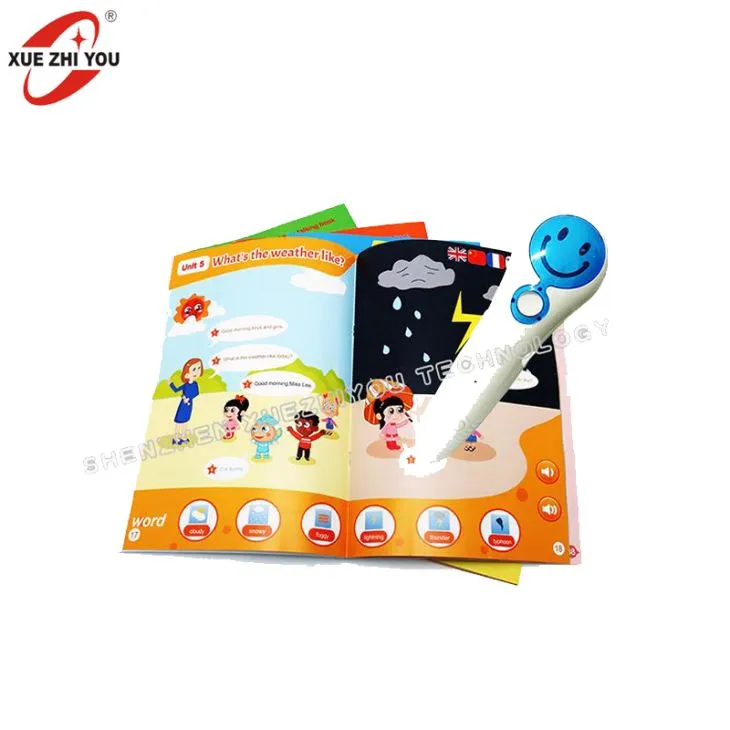 Mācību kvalitatīvu interaktīvu runā pildspalvu izglītības rotaļlietu ar OID tehnoloģiju skaņu grāmatas bērniem